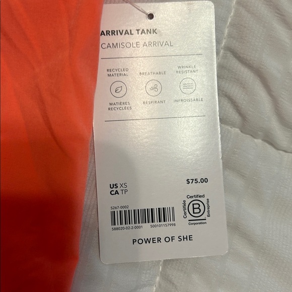 Athleta Bright Coral Sleeveless Top - Picture 2 of 3